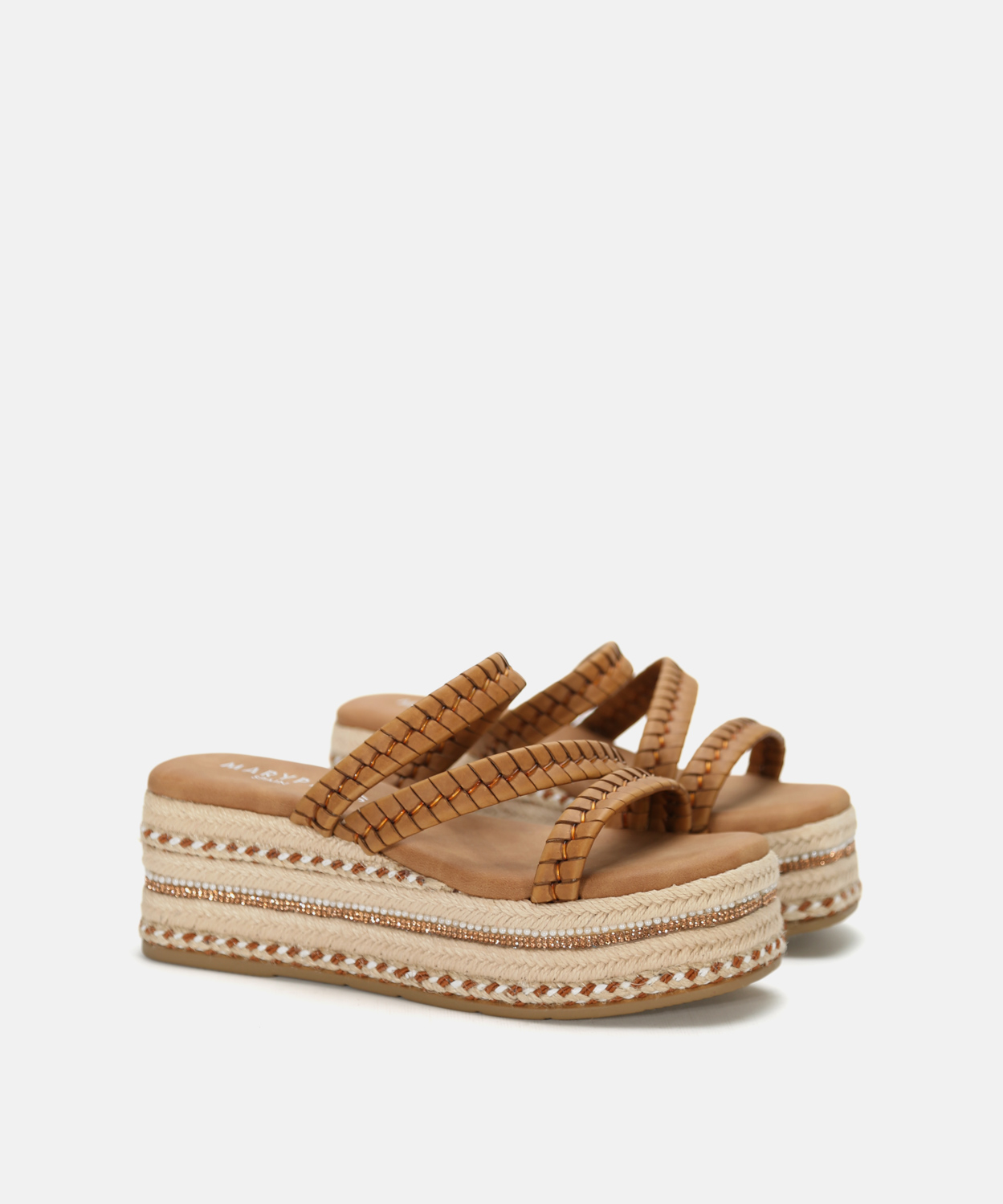 Sand&aacute;lia esparto tiras entran&ccedil;adas image number null